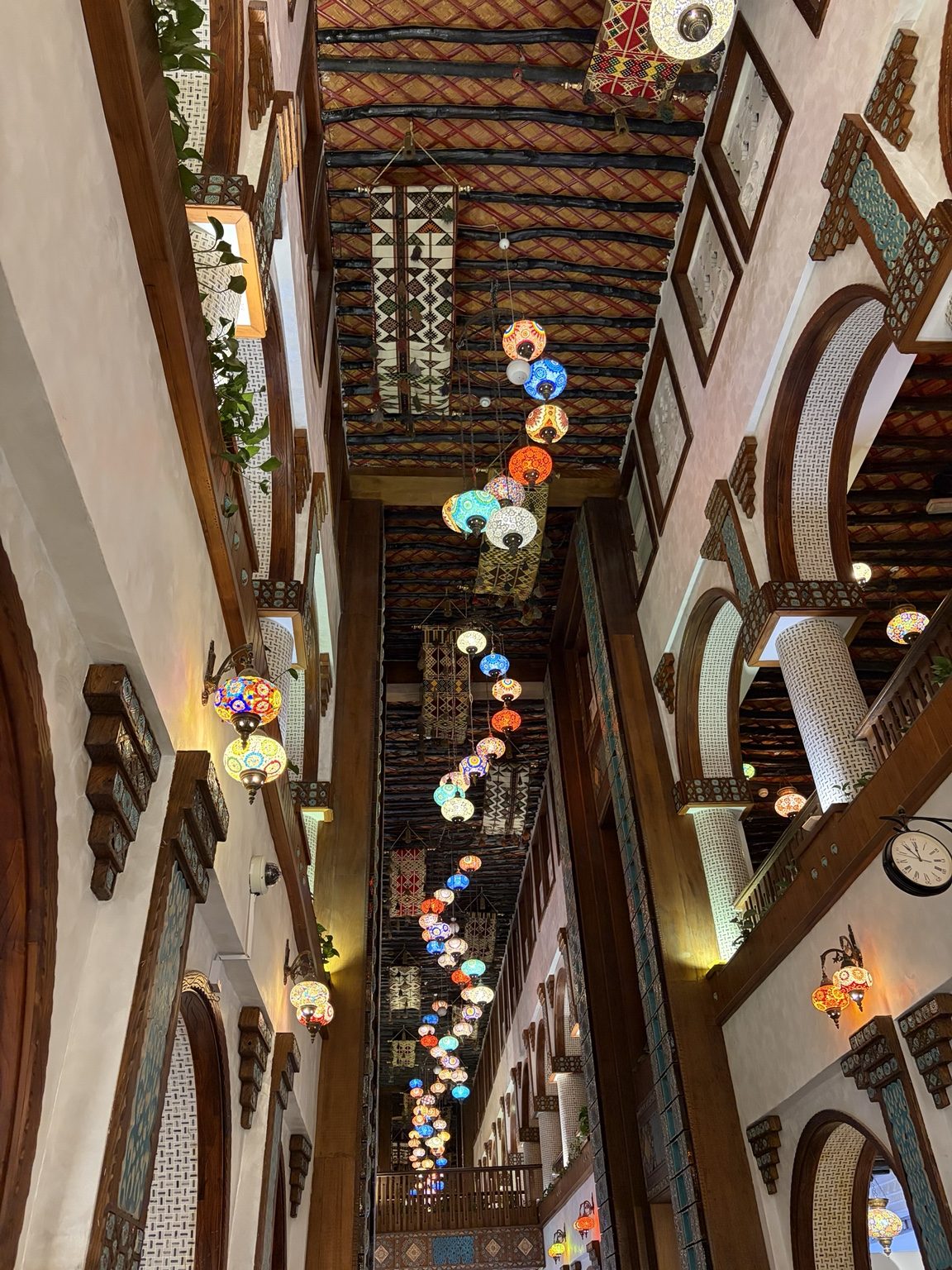 Lanterns in a passage at Souq Waqif